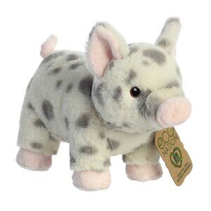 Aurora - Medium White Eco Nation - 10" Spotted Pig - Responsibly Made Stuffed